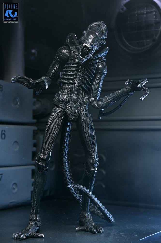 Aliens Ultimata Actionfigur Krigare (1986) Xenomorph Svart (40-årsjubileum) 23 cm
