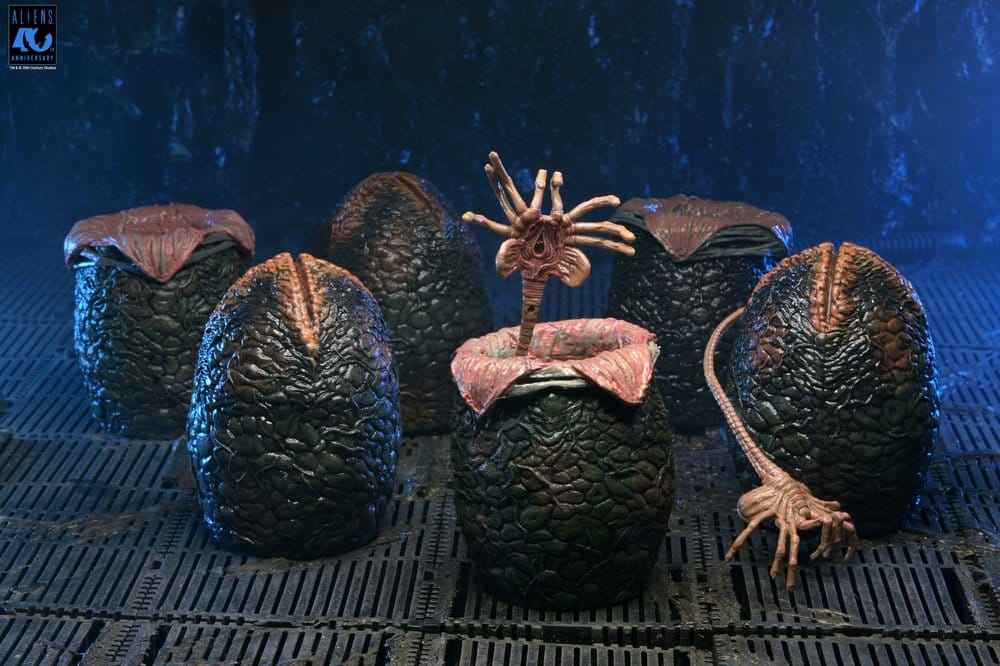 Aliens 6-Pack Tillbehörsset Kartong med Alien-Ägg (40-årsjubileum)