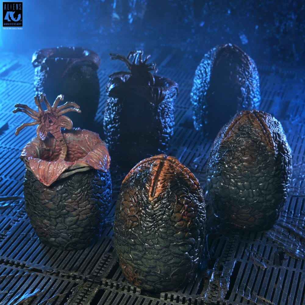 Aliens 6-Pack Tillbehörsset Kartong med Alien-Ägg (40-årsjubileum)