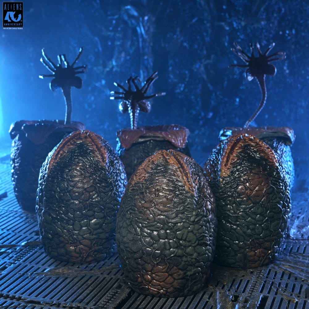 Aliens 6-Pack Tillbehörsset Kartong med Alien-Ägg (40-årsjubileum)