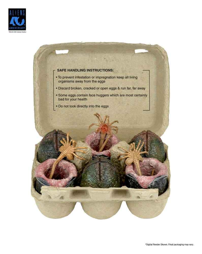 Aliens 6-Pack Tillbehörsset Kartong med Alien-Ägg (40-årsjubileum)