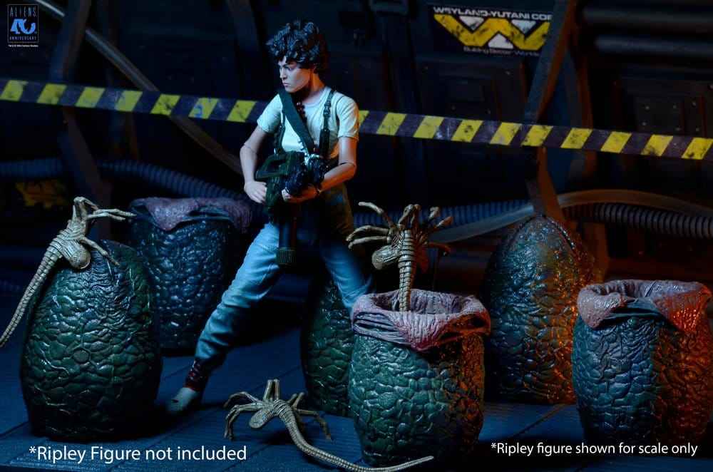 Aliens 6-Pack Tillbehörsset Kartong med Alien-Ägg (40-årsjubileum)