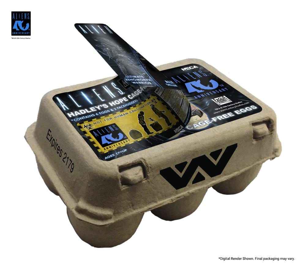 Aliens 6-Pack Tillbehörsset Kartong med Alien-Ägg (40-årsjubileum)