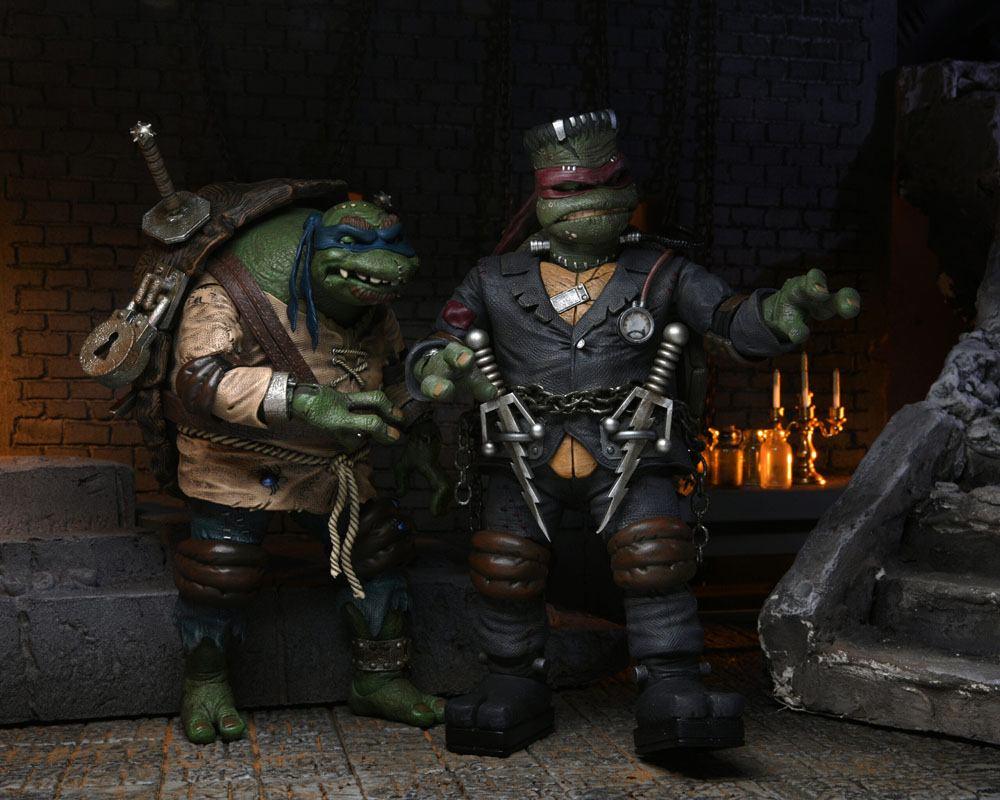 Universal Monsters x Teenage Mutant Ninja Turtles Action Figur Ultimate Leonardo som Hunchback 18 cm NECA