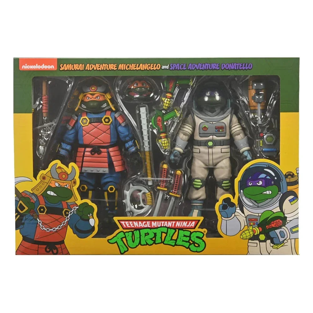 Teenage Mutant Ninja Turtles Actionfigur 2-Pack: Rymdäventyr & Samurai Turtles 18 cm NECA