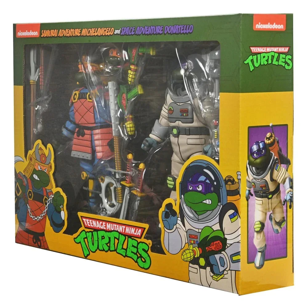 Teenage Mutant Ninja Turtles Actionfigur 2-Pack: Rymdäventyr & Samurai Turtles 18 cm NECA