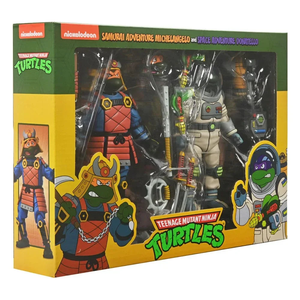 Teenage Mutant Ninja Turtles Actionfigur 2-Pack: Rymdäventyr & Samurai Turtles 18 cm NECA
