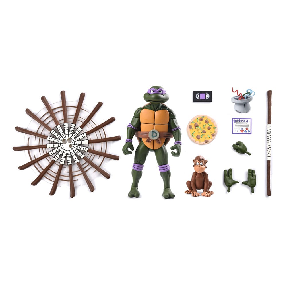 Teenage Mutant Ninja Turtles (1987 Cartoon) Action Figure Ultimate Donatello (VHS) 18 cm