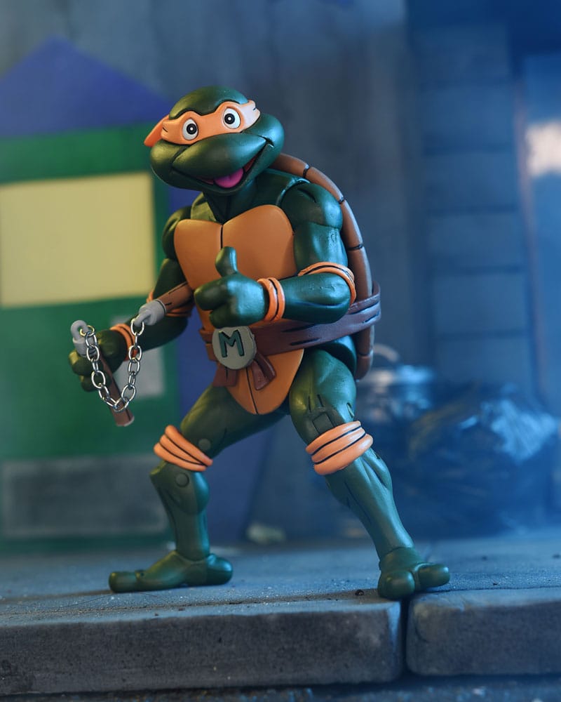 Teenage Mutant Ninja Turtles (1987 Cartoon) Action Figure Ultimate Michelangelo (VHS) 18 cm