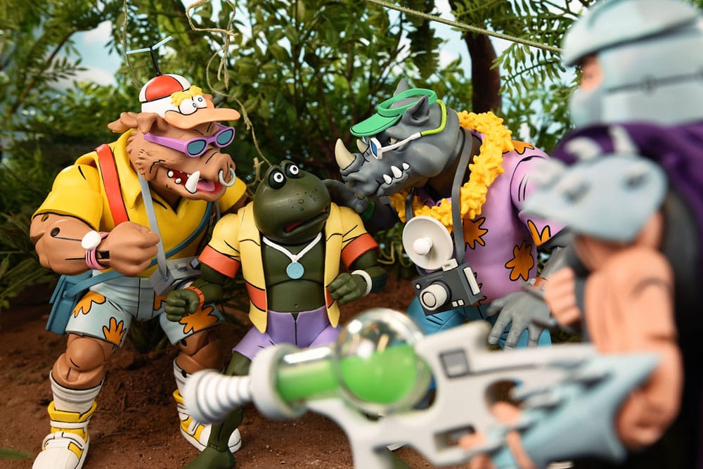 Teenage Mutant Ninja Turtles (Cartoon 1980) Action Figur 2 Pack – Vacation Bebop och Rocksteady 18 cm NECA