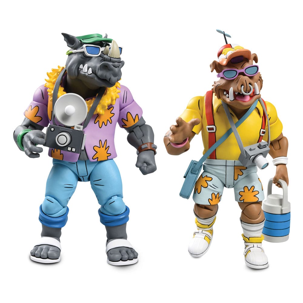 Teenage Mutant Ninja Turtles (Cartoon 1980) Action Figur 2 Pack – Vacation Bebop och Rocksteady 18 cm NECA