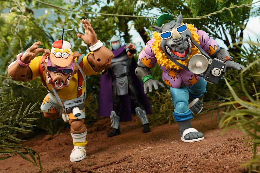 Teenage Mutant Ninja Turtles (Cartoon 1980) Action Figur 2 Pack – Vacation Bebop och Rocksteady 18 cm NECA