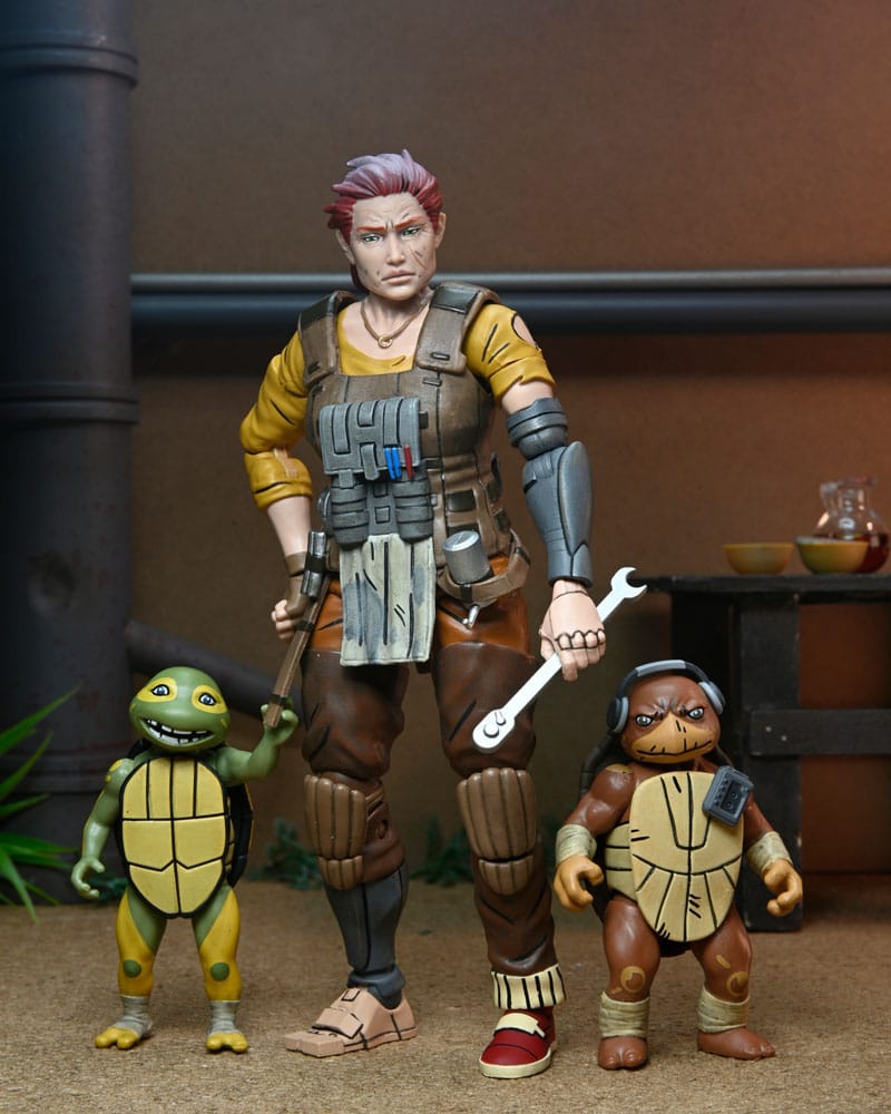 Teenage Mutant Ninja Turtles (The Last Ronin The Lost Years) Action Figur Grammy April med Baby Yi & Moja 18 cm NECA