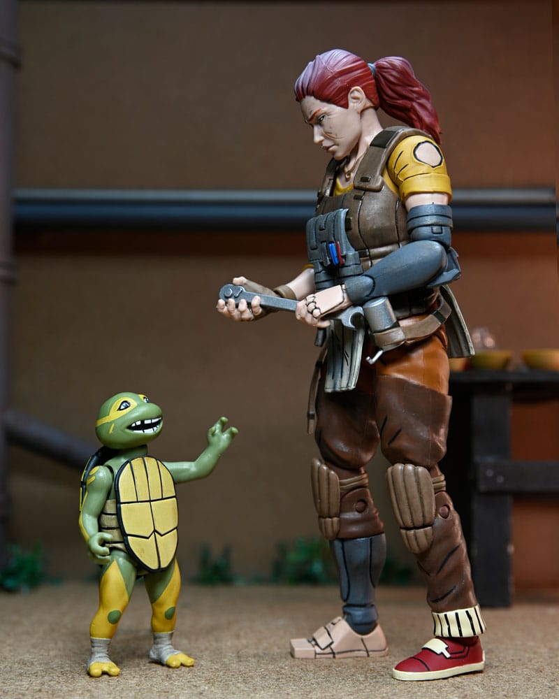 Teenage Mutant Ninja Turtles (The Last Ronin The Lost Years) Action Figur Grammy April med Baby Yi & Moja 18 cm NECA
