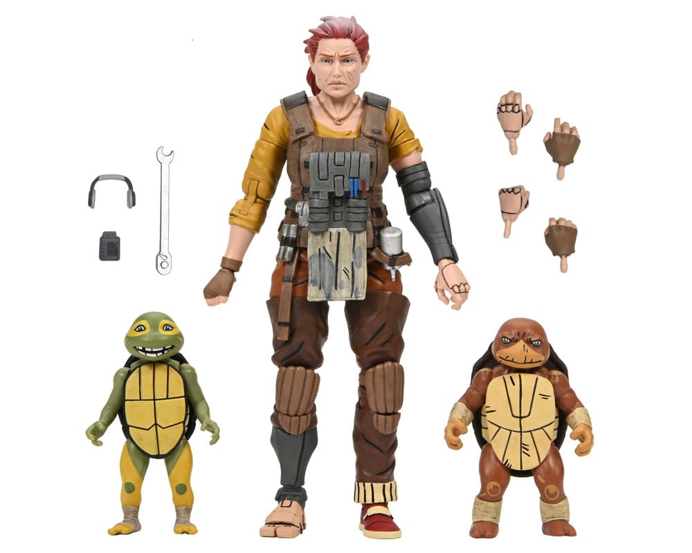 Teenage Mutant Ninja Turtles (The Last Ronin The Lost Years) Action Figur Grammy April med Baby Yi & Moja 18 cm NECA