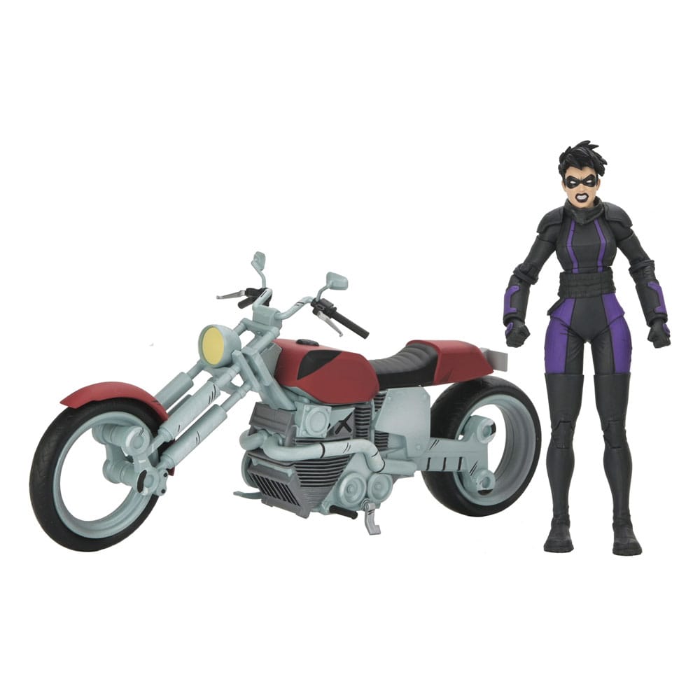 Teenage Mutant Ninja Turtles Actionfigur Casey Marie med Last Ronin Motorcykel 18 cm NECA