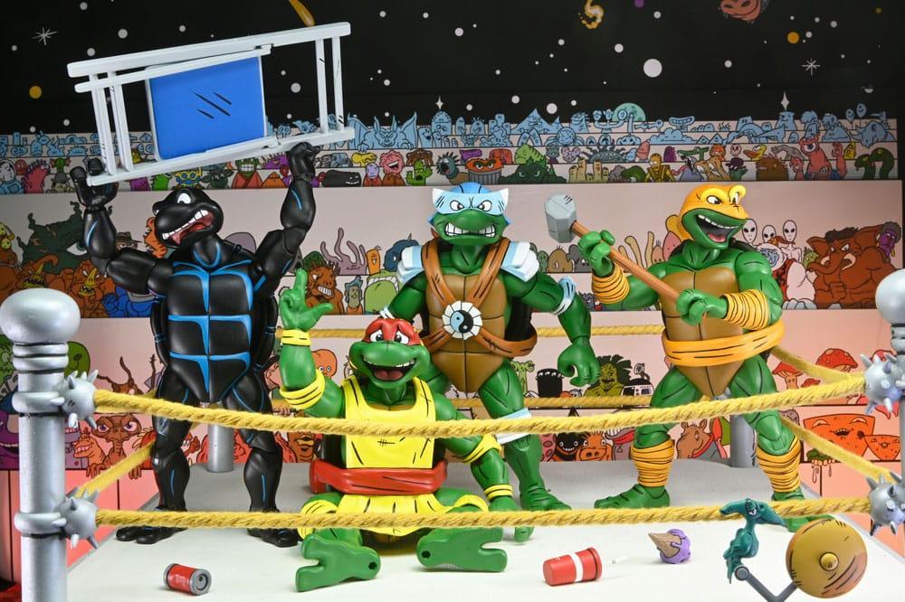 Teenage Mutant Ninja Turtles (Archie Comics) Action Figurr 4-Pack Stump Wrestling Turtles 18 cm NECA