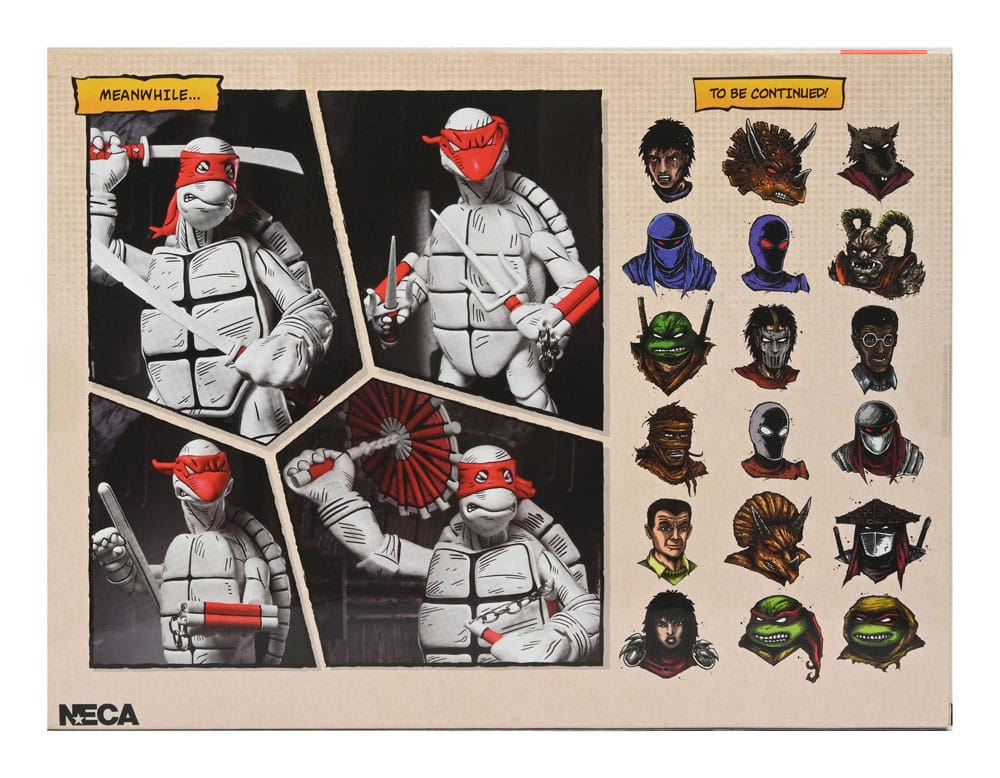 Teenage Mutant Ninja Turtles (Mirage Comics) Action Figurr 2-Pack Black and White - Första Skisserna NECA