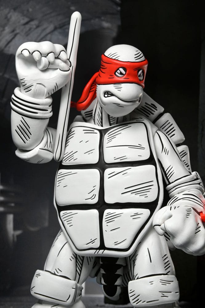 Teenage Mutant Ninja Turtles (Mirage Comics) Action Figurr 2-Pack Black and White - Första Skisserna NECA