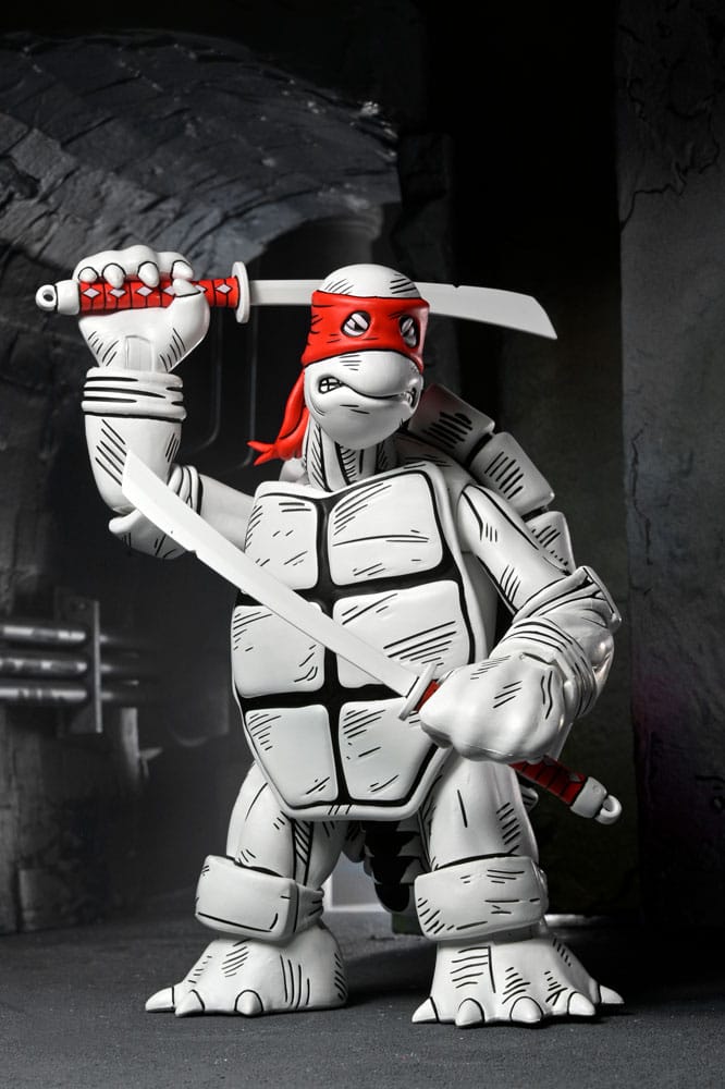 Teenage Mutant Ninja Turtles (Mirage Comics) Action Figurr 2-Pack Black and White - Första Skisserna NECA