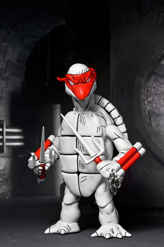 Teenage Mutant Ninja Turtles (Mirage Comics) Action Figurr 2-Pack Black and White - Första Skisserna NECA