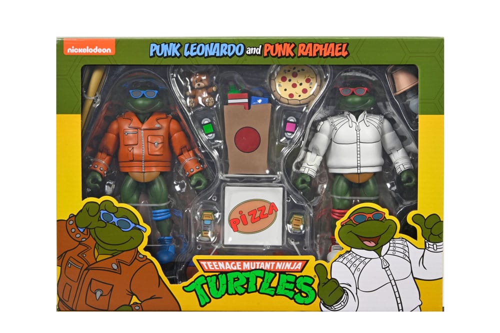 Teenage Mutant Ninja Turtles (Cartoon) Actionfigur Punk Leo och Punk Raph 2-Pack 18 cm NECA