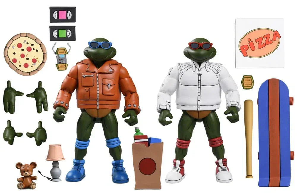 Teenage Mutant Ninja Turtles (Cartoon) Actionfigur Punk Leo och Punk Raph 2-Pack 18 cm NECA