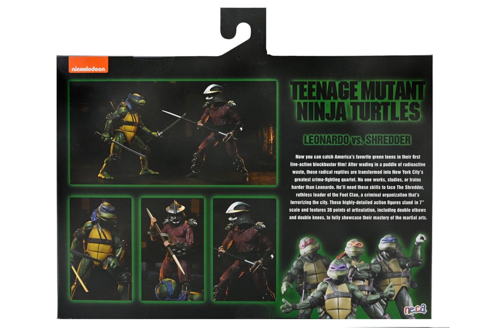 Teenage Mutant Ninja Turtles (1990 Movie) Action Figur Roof Top Battle Shredder vs Leo 18 cm NECA