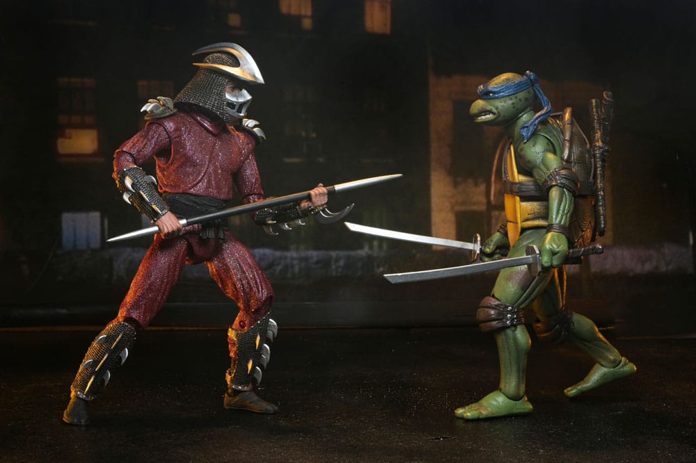 Teenage Mutant Ninja Turtles (1990 Movie) Action Figur Roof Top Battle Shredder vs Leo 18 cm NECA