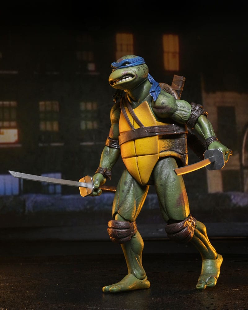 Teenage Mutant Ninja Turtles (1990 Movie) Action Figur Roof Top Battle Shredder vs Leo 18 cm NECA