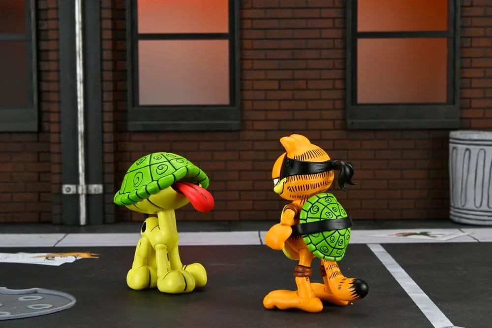 Teenage Mutant Ninja Turtles (Archie Comics) x Garfield Action Figur 2-Pack Ultimate Garfello & Odie 10 cm NECA