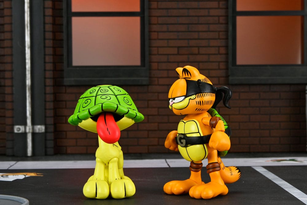 Teenage Mutant Ninja Turtles (Archie Comics) x Garfield Action Figur 2-Pack Ultimate Garfello & Odie 10 cm NECA