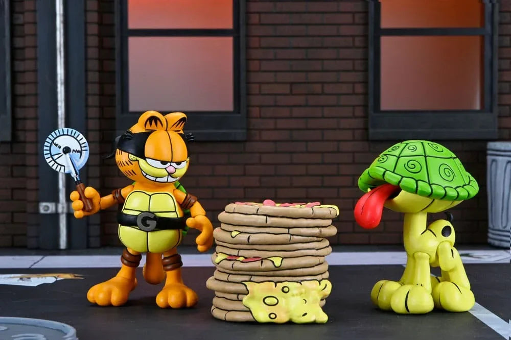 Teenage Mutant Ninja Turtles (Archie Comics) x Garfield Action Figur 2-Pack Ultimate Garfello & Odie 10 cm NECA