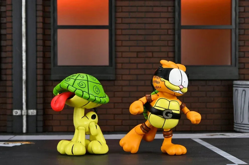 Teenage Mutant Ninja Turtles (Archie Comics) x Garfield Action Figur 2-Pack Ultimate Garfello & Odie 10 cm NECA