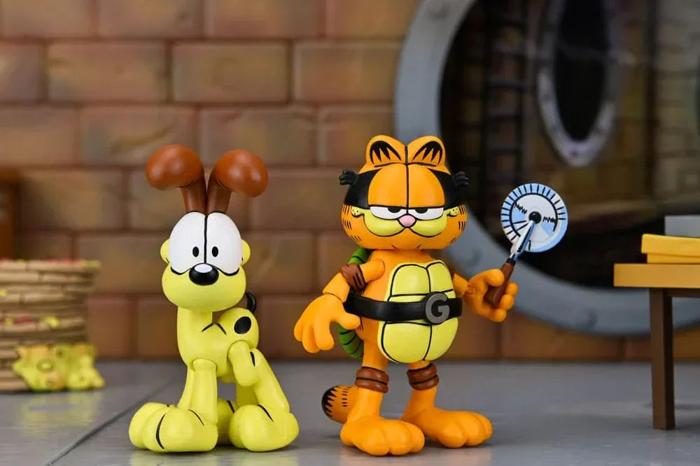 Teenage Mutant Ninja Turtles (Archie Comics) x Garfield Action Figur 2-Pack Ultimate Garfello & Odie 10 cm NECA