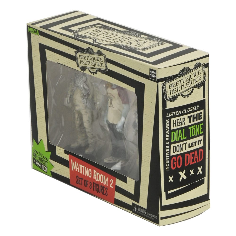 Beetlejuice Beetlejuice Figur 3-Pack Väntrum 2 10 cm NECA