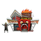 Beetlejuice (1988) Diorama Trenchcoat med Spikar Inferno Room Deluxe Set NECA