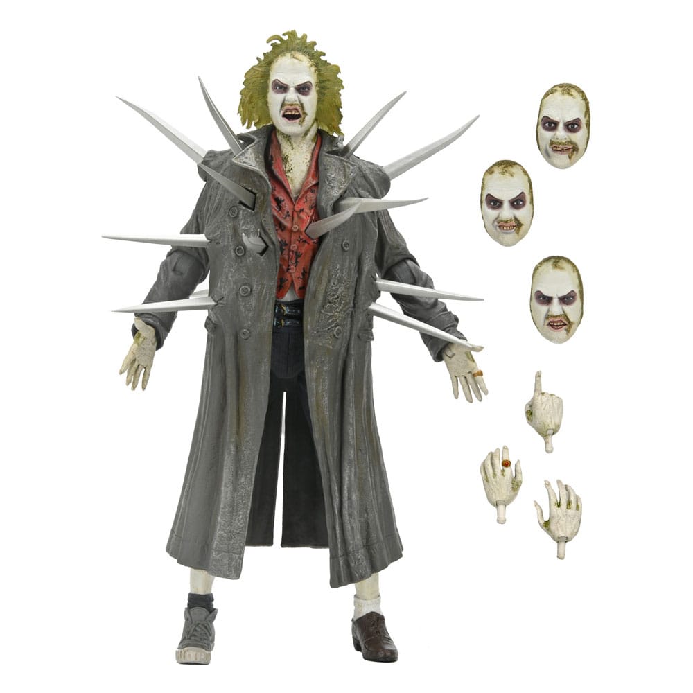 Beetlejuice (1988) Diorama Trenchcoat med Spikar Inferno Room Deluxe Set NECA