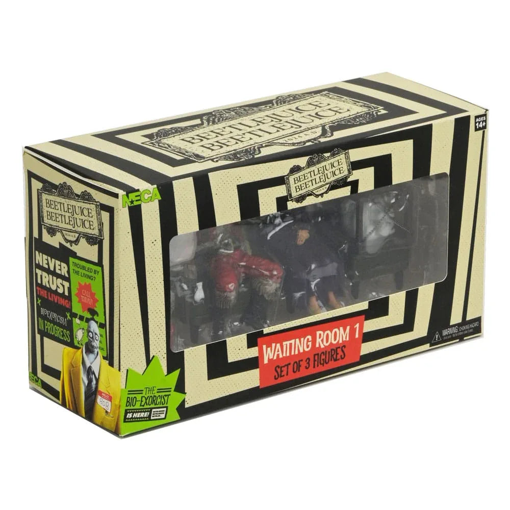 Beetlejuice Figur 3-Pack Waiting Room 10 cm NECA