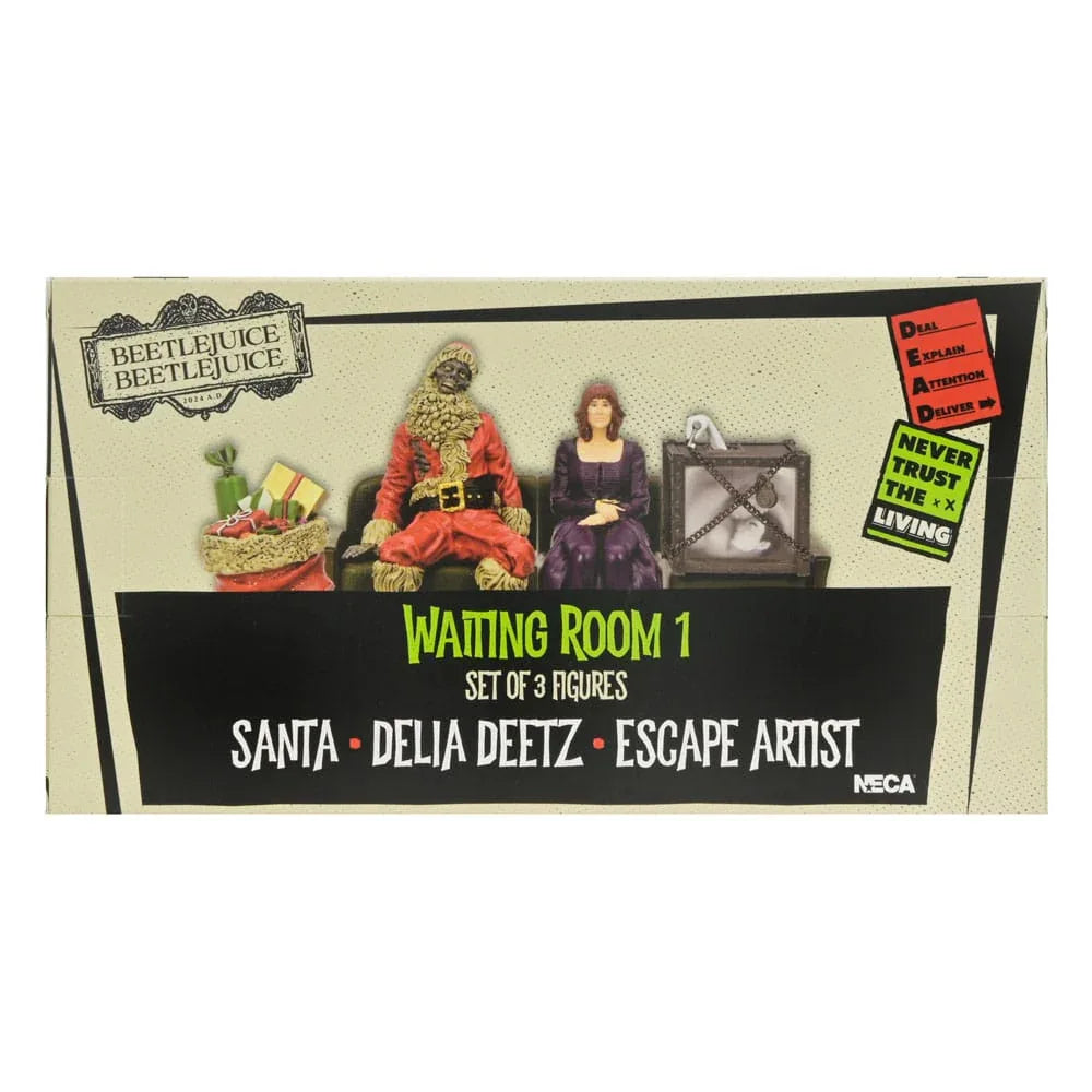 Beetlejuice Figur 3-Pack Waiting Room 10 cm NECA