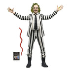 Beetlejuice 1988 Actionfigur i Svart och Vit Randig Kostym 18 cm NECA