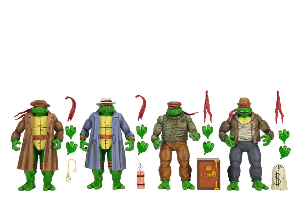 Teenage Mutant Ninja Turtles Action Figur 4 Pack - Gangster Turtles 18 cm NECA