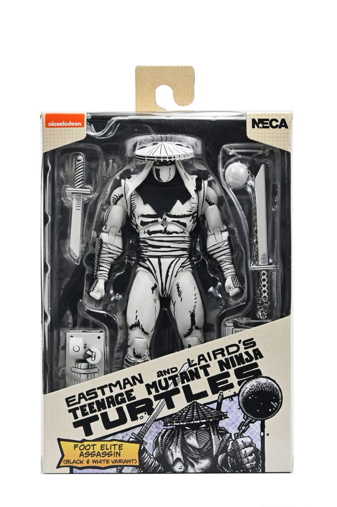 Teenage Mutant Ninja Turtles Action Figur Foot Assassin Black and White 18 cm NECA