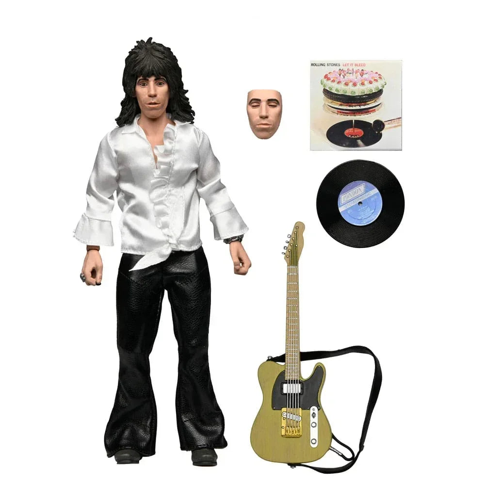 Rolling Stones Klädd Figur Action Figur Keith Richards (1975) 20 cm NECA
