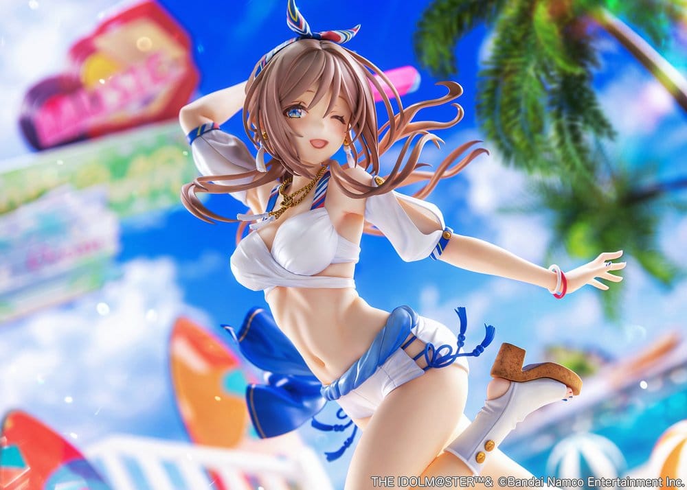 The Idolmaster Gakuen PVC-figur 1/7 Himesaki Rinami Kimi to Semi Blue Ver. med bonus 27 cm