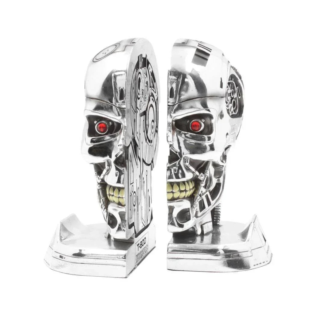 Terminator 2 Hand-Painted Bookends - T-Rex Head