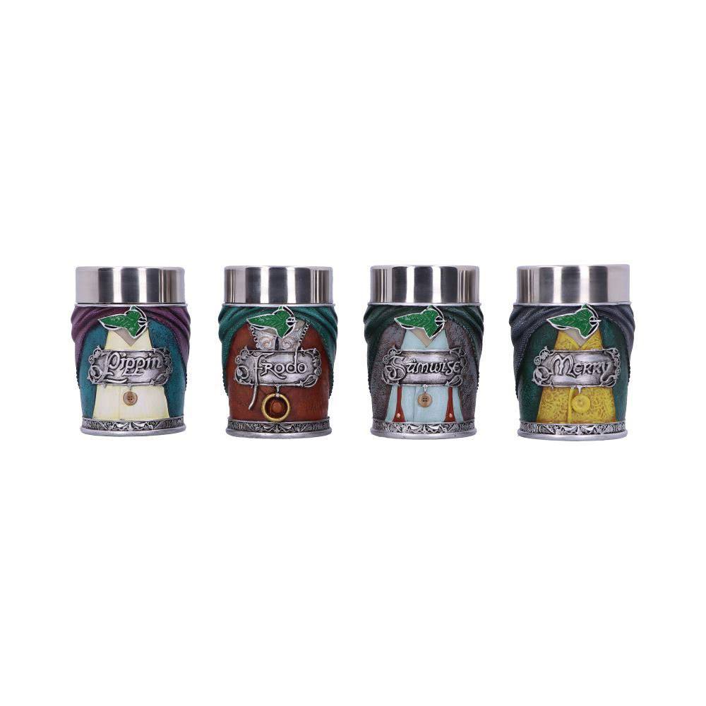 Lord of the Rings Shotglas 4-Pack Hobbits Nemesis Now