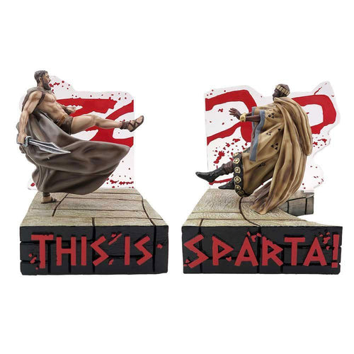 300 Bookends This Is Sparta - Officiella och Handmålade Nemesis Now