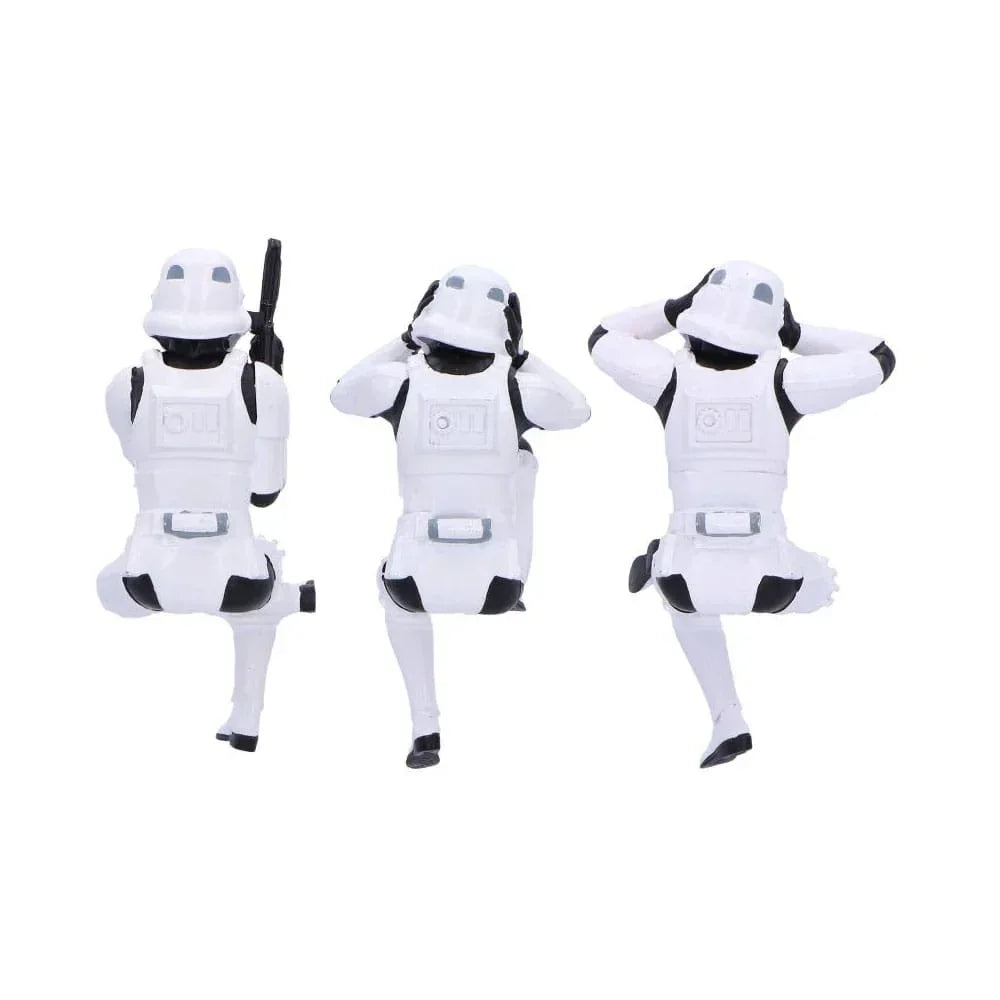 Tre visa sittande Stormtrooper-figurer 11 cm Nemesis Now