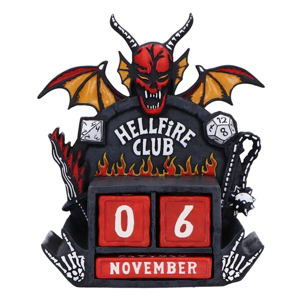 Stranger Things Perpetual Calendar Hellfire Club 15 cm Nemesis Now
